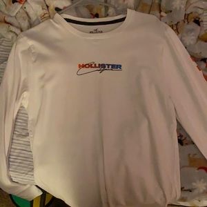 Hollister, white, small, long sleeve